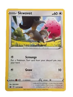 New: 2021 Pokemon TCG Skwovet 127 Sword & Shield - Chilling Reign Regular Common - Image 1