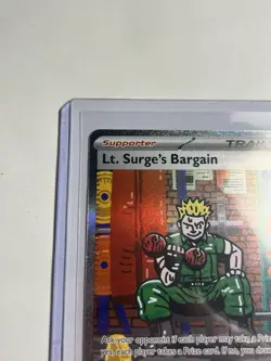Pokemon TCG Lt. Surge's Bargain 185/132 Mega Evolution Special Illustration NM - Image 5