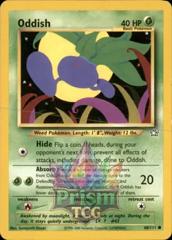Oddish 68/111 Common Neo Genesis Pokemon - Image 1