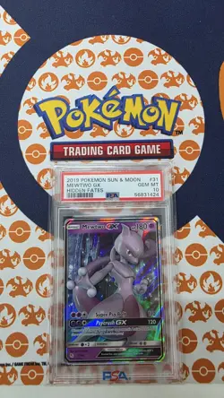 Pokemon Mewtwo GX 31/68 Hidden Fates Ultra Rare Holo PSA 10 2019 English - Image 1