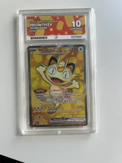 ACE 10 Meowth ex 107/088 - Secret Rare - Perfect Order Pokemon TCG - Gem Mint - Image 1