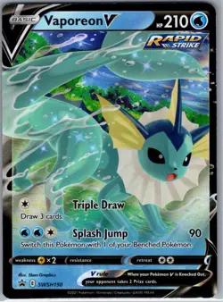 Vaporeon V SWSH150 SWSH: Sword & Shield Promo Cards - Pokemon Card - NM - Image 1