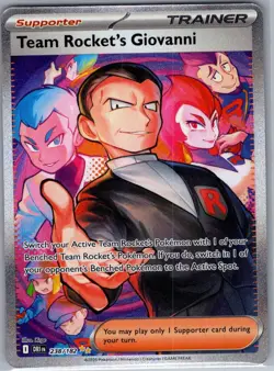 Team Rocket's Giovanni 238/182 SIR SV10: Destined Rivals - Pokemon Card - NM - Image 1