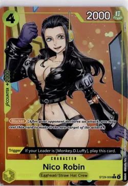 English ST29-009 Nico Robin One Piece TCG Alt Art Trading Card TCG - Image 3