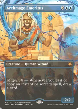 MTG Archmage Emeritus (0150) Non-Foil Borderless Special Guests SOS NM - Image 1