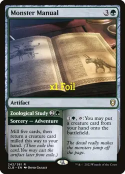 MTG Foil CMR: Battle for Baldur's Gate CLB Monster Manual MINT - Image 1