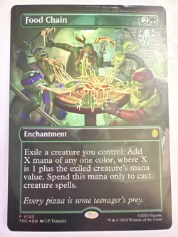 Wizards MTG TMNT Food Chain Borderless Commander Foil NM - Image 1