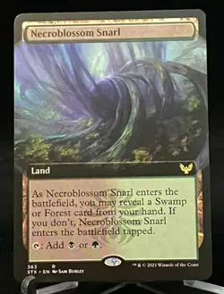 MTG Magic the Gathering Strixhaven Extended Art Necroblossom Snarl - Rare - Image 1