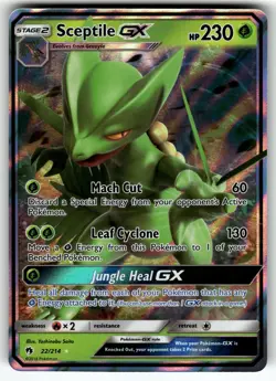 Sceptile GX 22/214 Holo GX Rare Lost Thunder Pokemon Near Mint - Image 1
