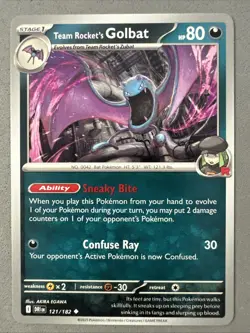 Pokemon TCG * Destined Rivals 121/182 Team Rocket's Golbat U * UNG NM FRESH PACK - Image 1