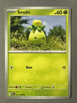 Pokemon TCG * Destined Rivals 021/182 Smoliv Common * UNG NM FRESH PACK - Image 1