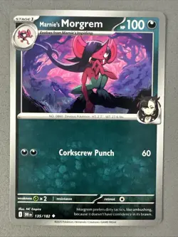 Pokemon TCG * Destined Rivals 135/182 Marnie's Morgrem U * UNG NM FRESH PACK - Image 1