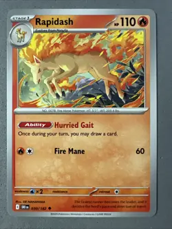 Pokemon TCG * Destined Rivals 030/182 Rapidash Uncommon * UNG NM FRESH PACK - Image 1