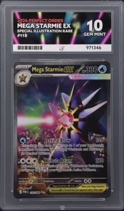 Mega Starmie ex 118/088 - Pokemon TCG - Perfect Order - ACE 10 Perfect Subs - Image 1