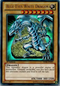 Yugioh Blue-Eyes White Dragon SDBE-EN001 1st Edition Ultra Rare NM - Image 1