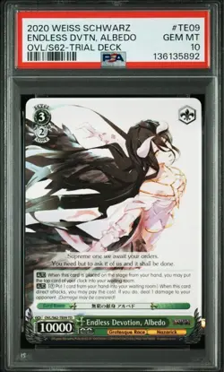 PSA 10 Endless Devotion Albedo Overlord English Weiss Schwarz OVL/S62-TE09 TD - Image 1