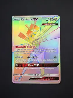 Kartana GX 117/111 Pokemon Crimson Invasion Rare Rainbow Lightly Played LP 2017 - Image 1