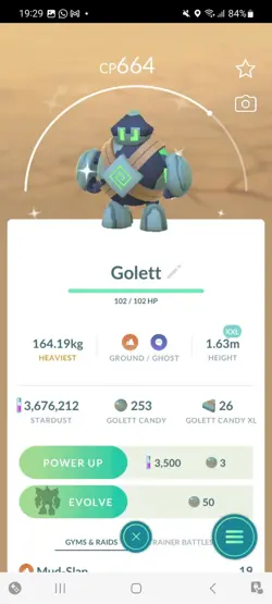 Pokemon Go Shiny Golett ( XXL) - Image 1