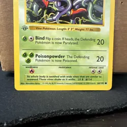 Tangela 1st Edition 066/102 Base Set (Shadowless) Wotc Pokemon Near Mint NM - Image 3