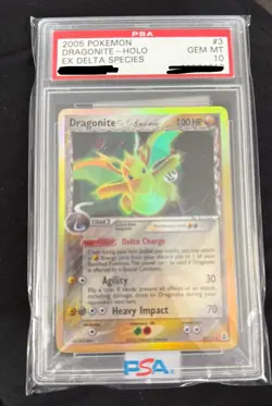 Pokemon TCG Dragonite EX Delta Species Holo Rare Card 2005 - Image 1