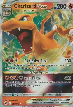 Pokemon TCG Charizard VSTAR Ultra Rare Holo SWSH09: Brilliant Stars (SWSH09) NM - Image 1