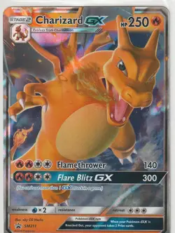 Pokemon TCG Pokemon Charizard GX Promo Holo SM211 Near Mint - Image 1