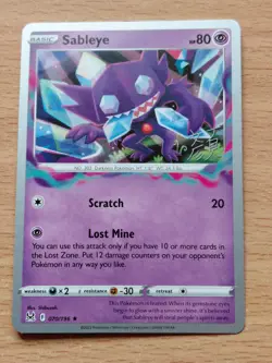 Pokemon TCG Sableye World Championship Deck Lost Box Kyogre 2023 070/196 - Image 1