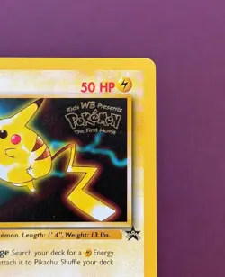 Pokemon 1999 Black Star Promo #4 Pikachu (First Movie Gold Stamp) WOTC Vintage - Image 3