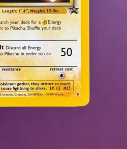 Pokemon 1999 Black Star Promo #4 Pikachu (First Movie Gold Stamp) WOTC Vintage - Image 5