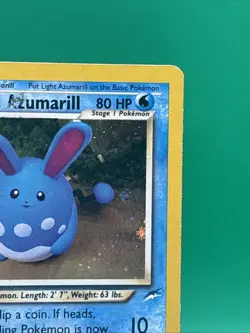 Pokemon Light Azumarill Neo Destiny 13/105 Holo Yuka Morii HP Dmg Vintage 2000 - Image 3