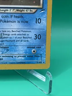 Pokemon Light Azumarill Neo Destiny 13/105 Holo Yuka Morii HP Dmg Vintage 2000 - Image 4