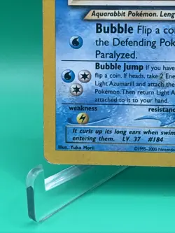 Pokemon Light Azumarill Neo Destiny 13/105 Holo Yuka Morii HP Dmg Vintage 2000 - Image 5