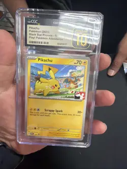 CGC Pristine 10 Pikachu SVP 101 BLACK STAR PROMO Play! Pokemon Attendance 💎💎 - Image 3