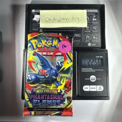 22.56g Mega Evolution Phantasmal Flames Pokemon Booster Pack - Sealed - Image 1