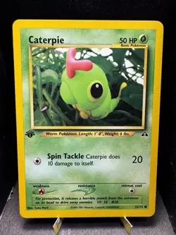Pokemon TCG WOTC Neo Discovery 1st Edition Caterpie 53/75 Common LP! - Image 1