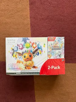 Pokemon Prismatic Evolutions Costco 2 Pack ETB + Booster Bundle ⚪ Hole in Seal - Image 1