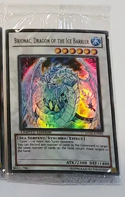Yugioh Brionac Dragon of the Ice Barrier Limited Ed. H5SE-EN001 Foil Card Sealed - Image 1