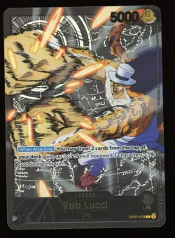 ONE PIECE CARD - ROB LUCCI EB02 25TH ANIME OP07-079 GOLD LEADER (ENGLISH) - Image 1