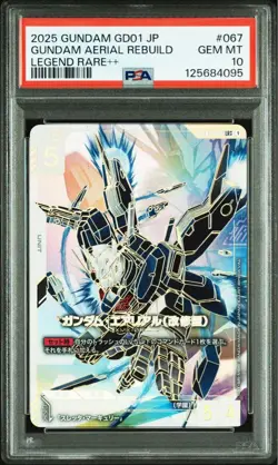 Gundam Aerial Modified PSA10 Gem Mint Trading Card Legend Super Parallel - Image 1