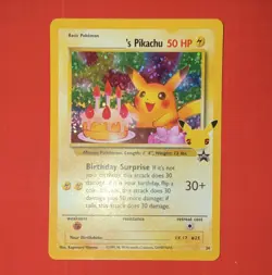 Pokemon ______'s Pikachu 24/53 Wotc Promo Holo Basic 50 HP Card - Image 1