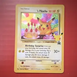 Pokemon ______'s Pikachu 24/53 Wotc Promo Holo Basic 50 HP Card - Image 2