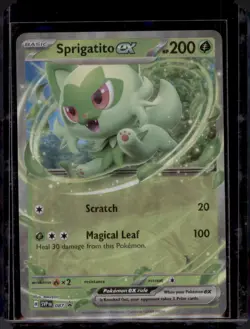Sprigatito ex 087/EN SVP Holo Pokemon Card Magical Leaf Scratch NM - Image 1