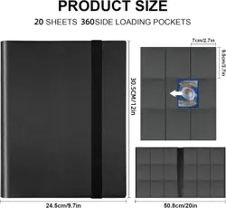 Trading Cards Album Folder 360 Pockets Card Binder Holder Game Card Sleeves Case - Image 2