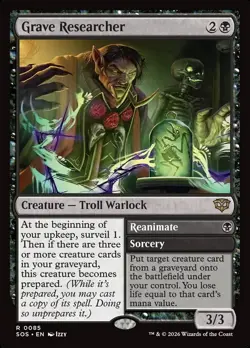 GRAVE RESEARCHER Rare Foil Secrets of Strixhaven NM MTG - Image 1