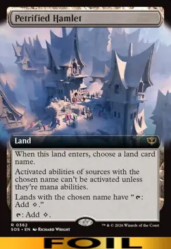 Petrified Hamlet ** FOIL EXTENDED ART ** #362 - Secrets of Strixhaven - NM MTG - Image 1