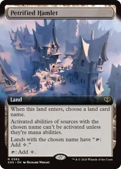 Petrified Hamlet (Extended Art) (R) Foil #362 Secrets of Strixhaven MTG NM - Image 1