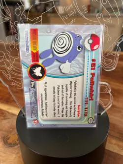 Poliwhirl #61 - Holo Foil - Black Logo - 1999 Pokemon Topps TV Animation - Image 2