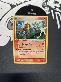 2005 Gold Star Entei 113/115 Pokemon Unseen Forces Holo MP - Image 1