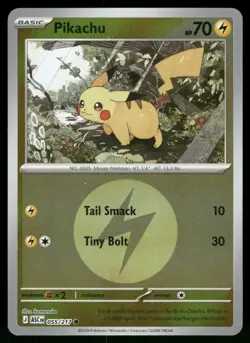 Pikachu (Energy Symbol Pattern) 055/217 Common ME: Ascended Heroes Pokemon NM - Image 1