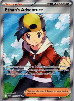Ethan's Adventure 221/182 Ultra Rare Destined Rivals Pokemon Holo Near Mint - Image 1